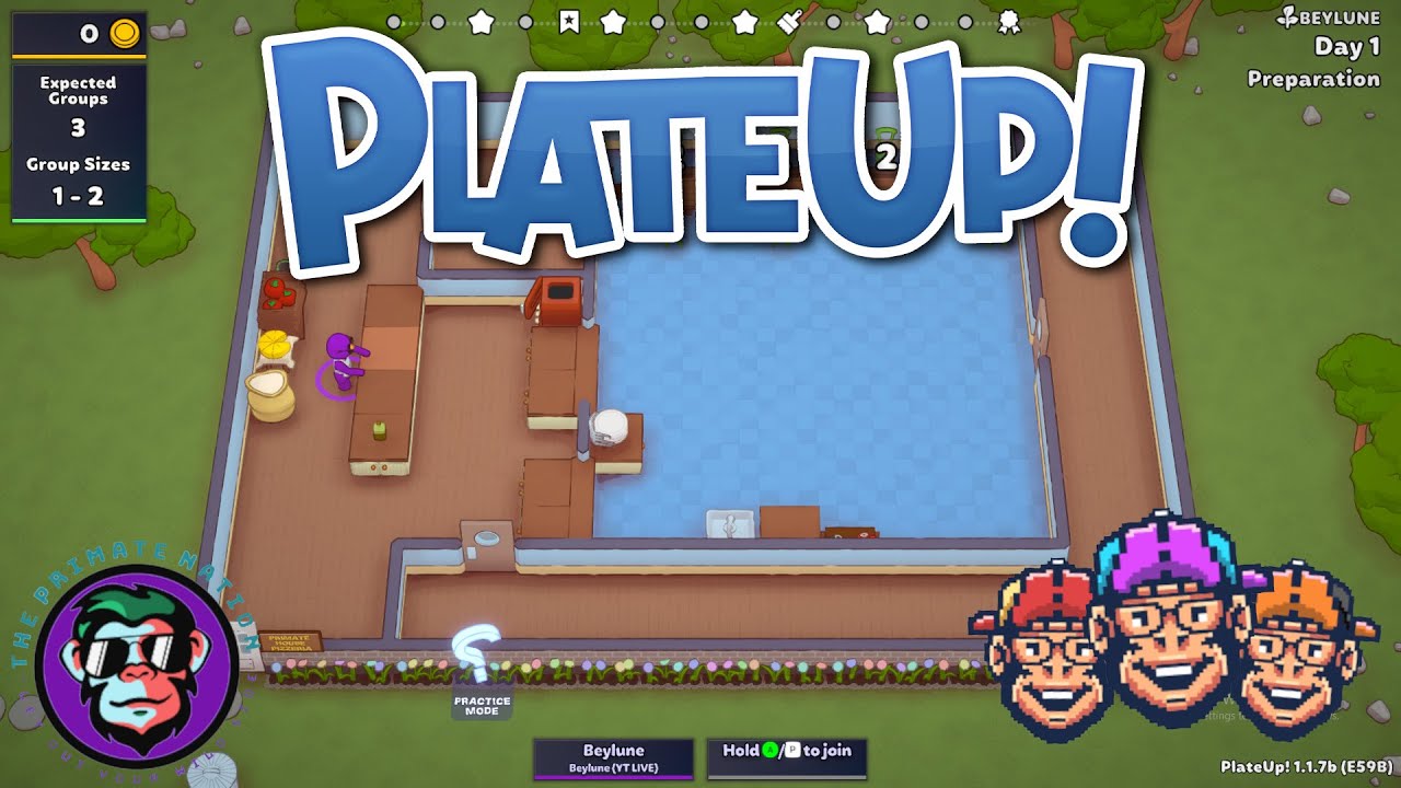 PLATE UP - Primate House Pizzeria: Beylune, Mech and Tomald open a pizza franchise!