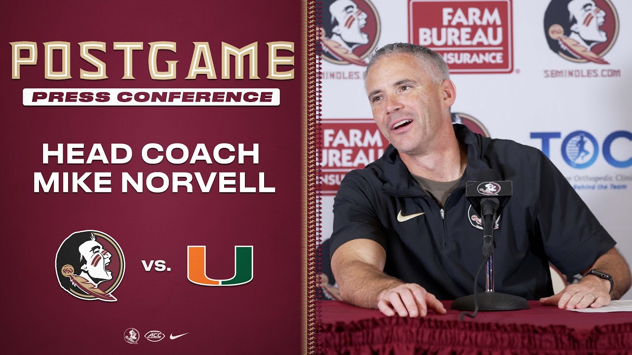 MIKE NORVELL | FSU Football MIAMI Post-Game Press Conference
