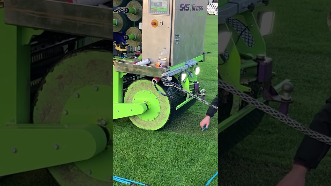 Hand Trimming Hybrid Yarn after machine installation 