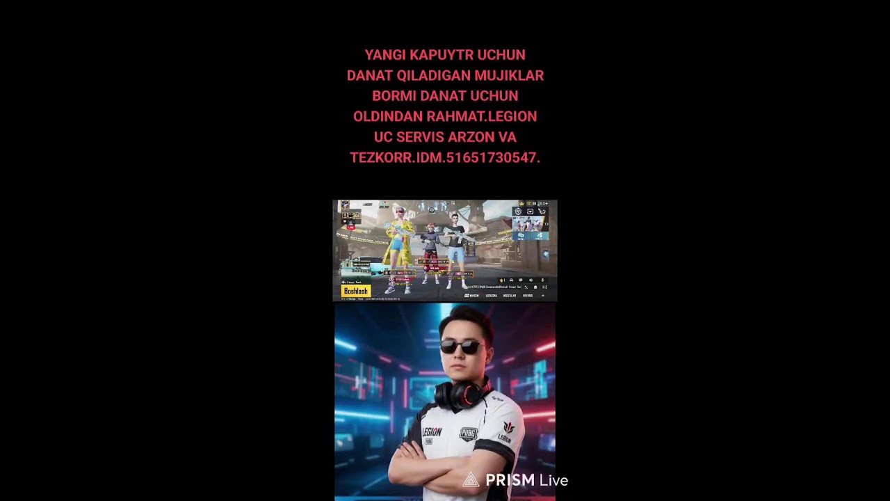 Live streaming of LEGION PUBG