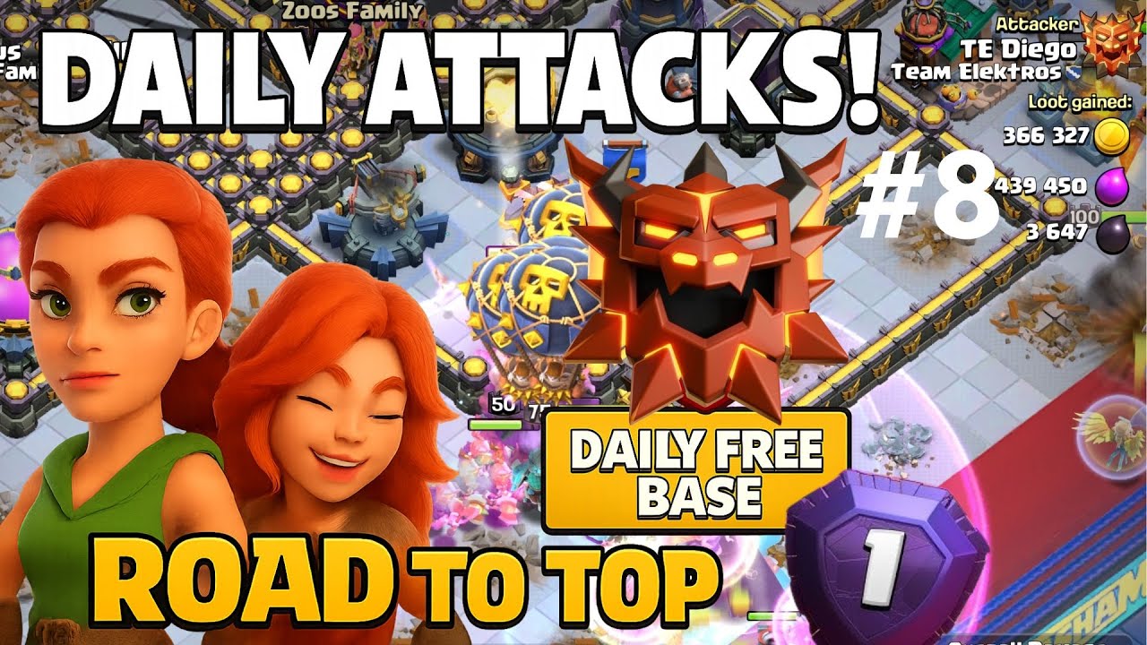 🔥 НОВЫЙ РЕЙТИНГОВЫЙ РЕЖИМ | Ежедневные атаки #8 | 💣 Моя БЕСПЛАТНАЯ БАЗА + Живые Легендарные Удары...