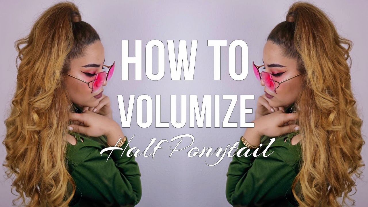 HALF PONYTAIL HAIRSTYLE WITH VOLUMINOUS CURLS | Sahony Bourdier