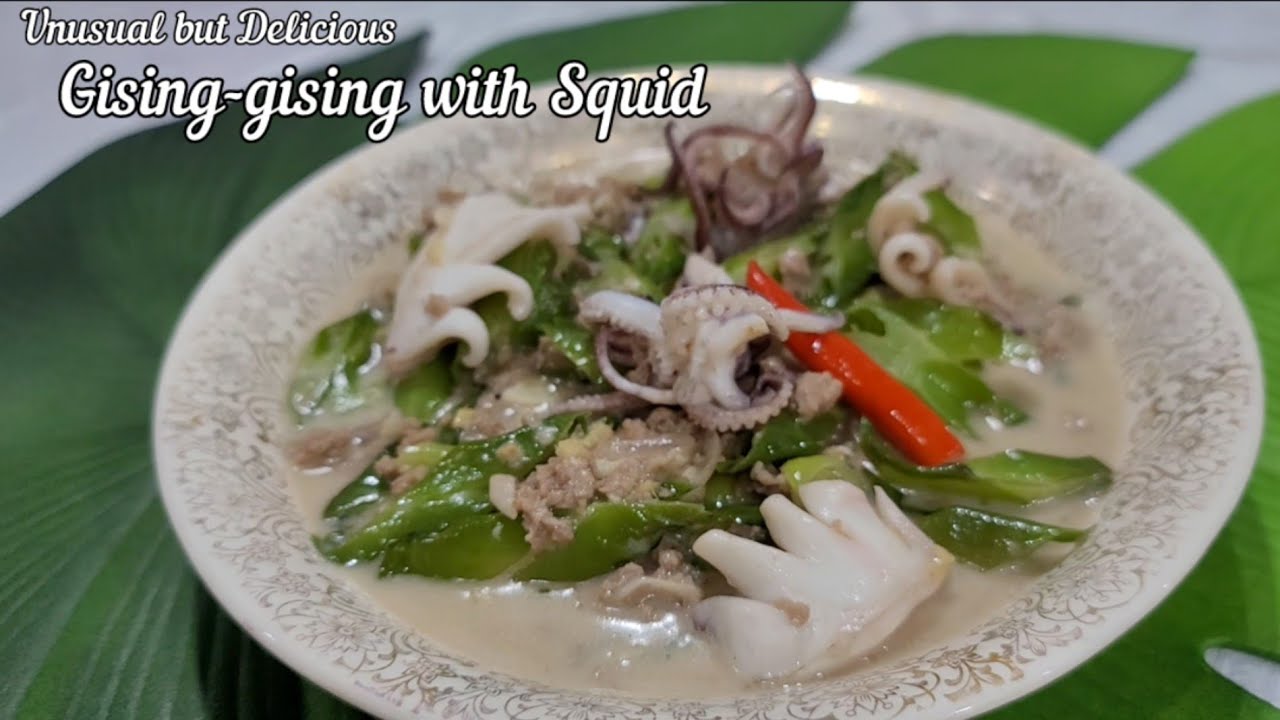 Gising-gising | Winged Beans in Coconut Milk with Squid | Ginataang Sigarilyas