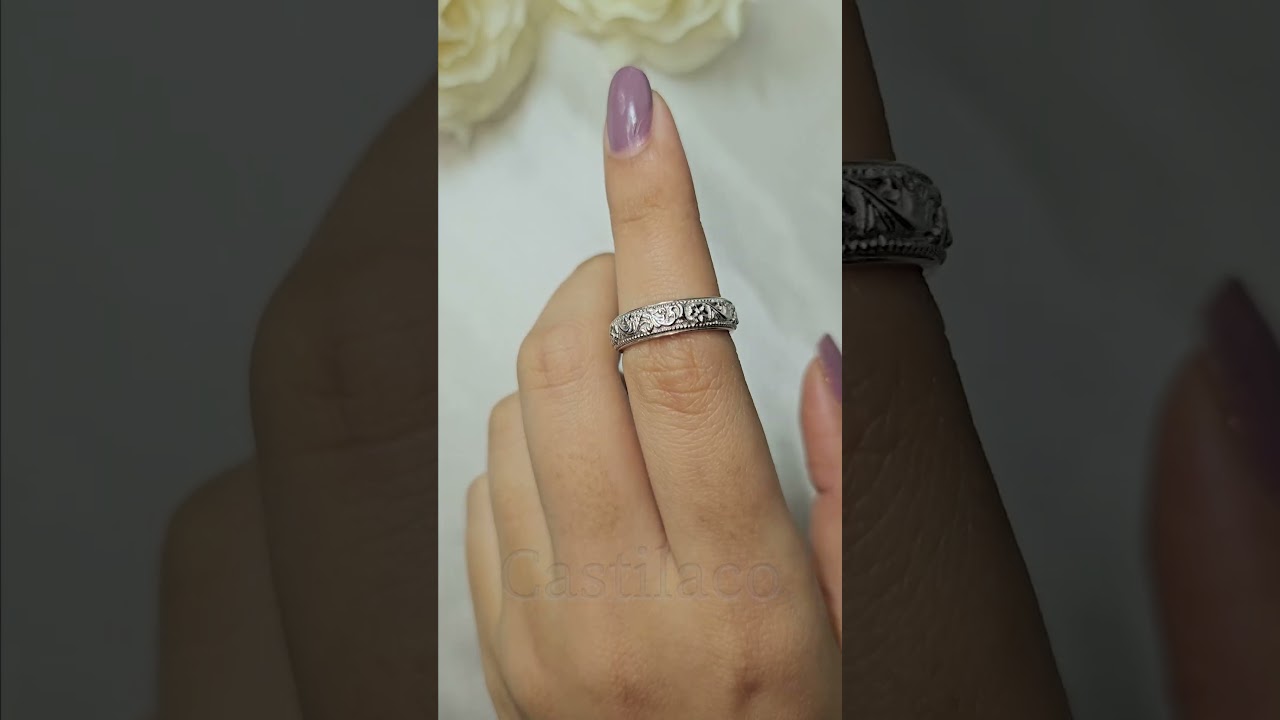 Filigree Silver Vintage #Wedding Band💍✨️ #diamondband #weddingband #diamondring