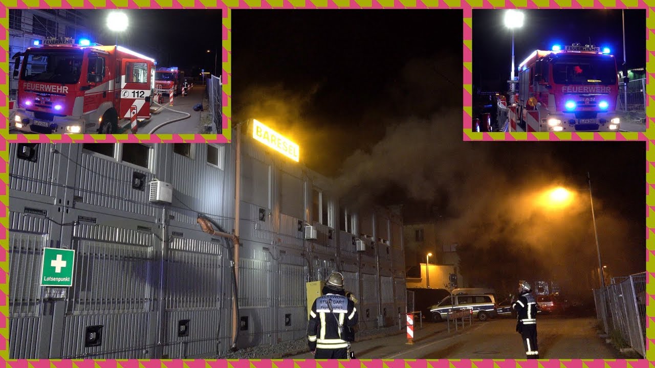 [FEUER im BAUCONTAINER] - Rauchentwicklung aus Containerdorf - Feuerwehr mit L&ouml;scharbeiten - [E]
