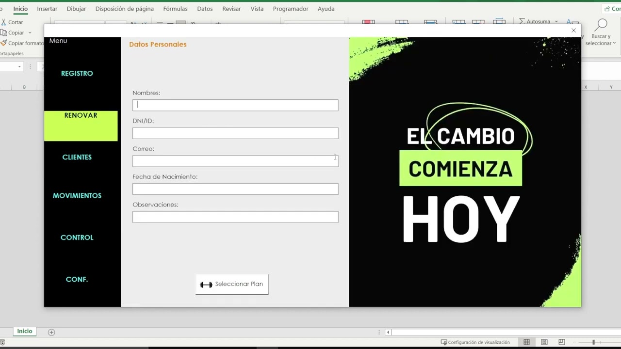 Plantilla de Excel para Administrar Gimnasios 2024 | Control de Clientes, Membresías y Movimientos