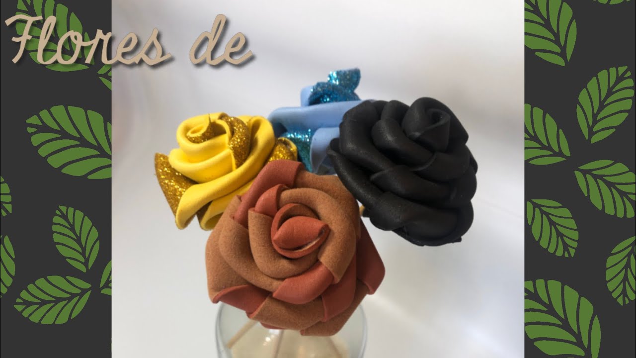 Flores hechas con foami o goma eva fáciles