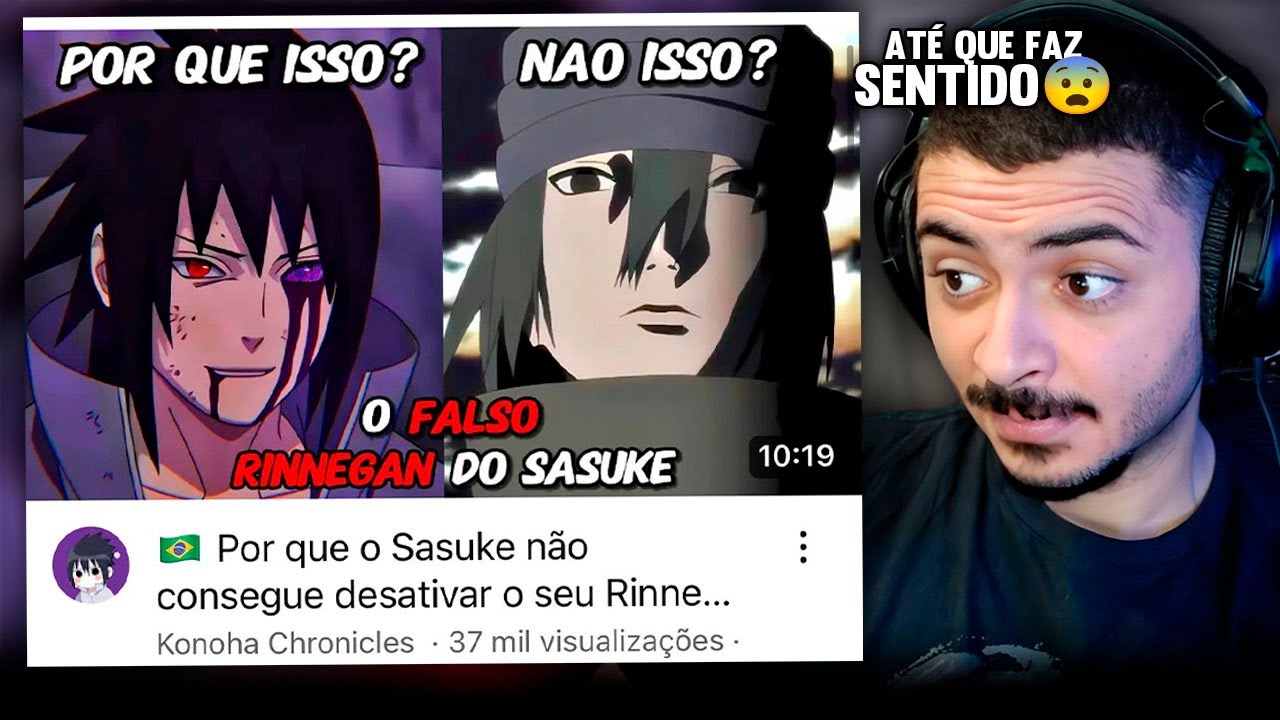 KAMUZ REAGE: POR QUE O SASUKE NÃO CONSEGUE DESATIVAR O SEU RINNEGAN? 😱