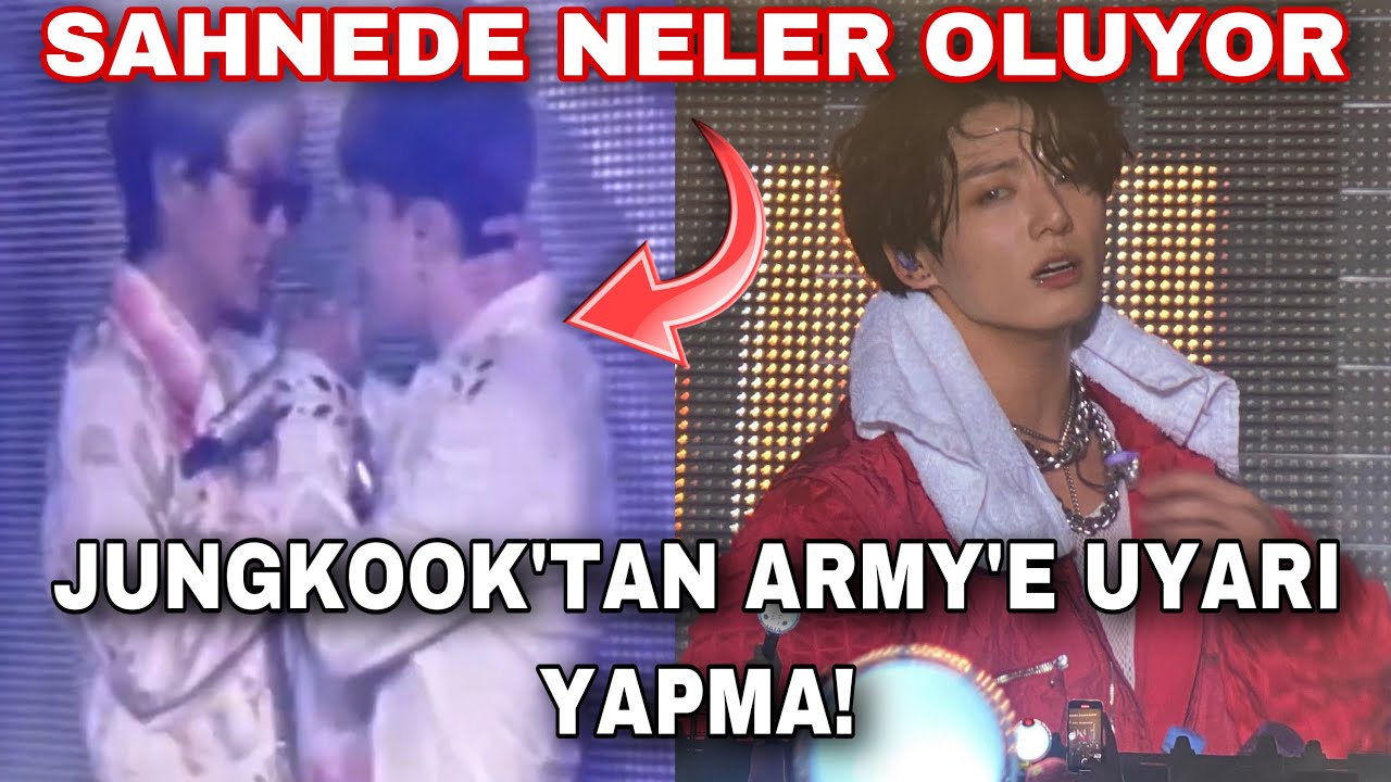 Jungkook Army’i sahneden uyardı.Las Vegas’ın ateşi BTS’e geçti 🥵