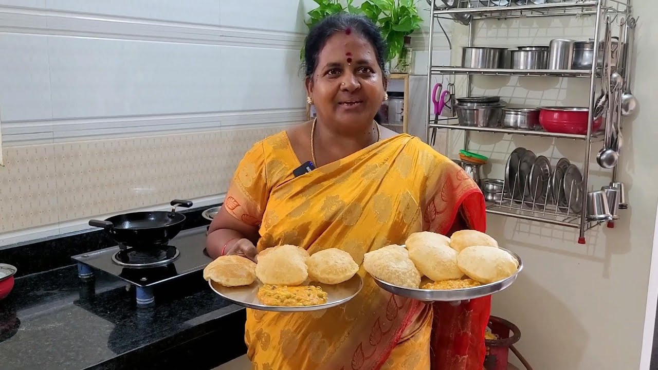பூரியும் குருமாவும் Morning Breakfast -க்கு இதே போல செஞ்சி பாருங்க ருசியா இருக்கும் | Poori Kurma