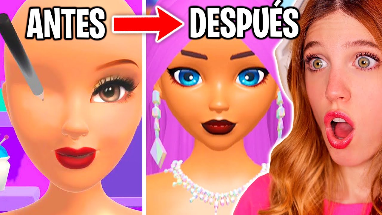*TRANSFORMO* MUÑECAS FEAS en BONITAS!! 🧍🏼‍♀️ Noob vs Pro vs Hack en DOLL MAKEOVER | Laia Oli Juegos