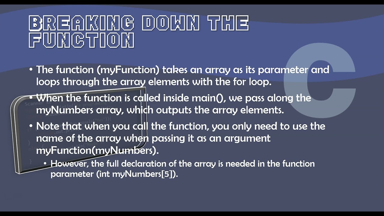 4.13 Passing Arrays to Functions