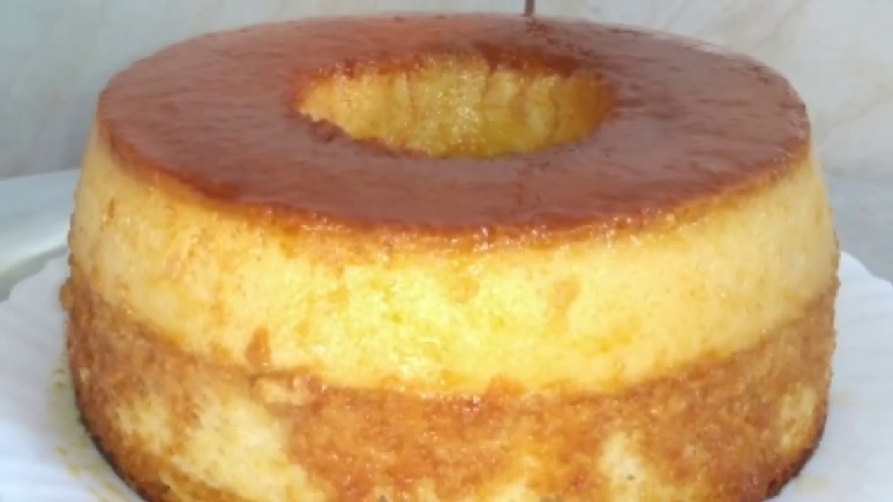Como fazer bolo com pudim de baunilha super fácil e delicioso