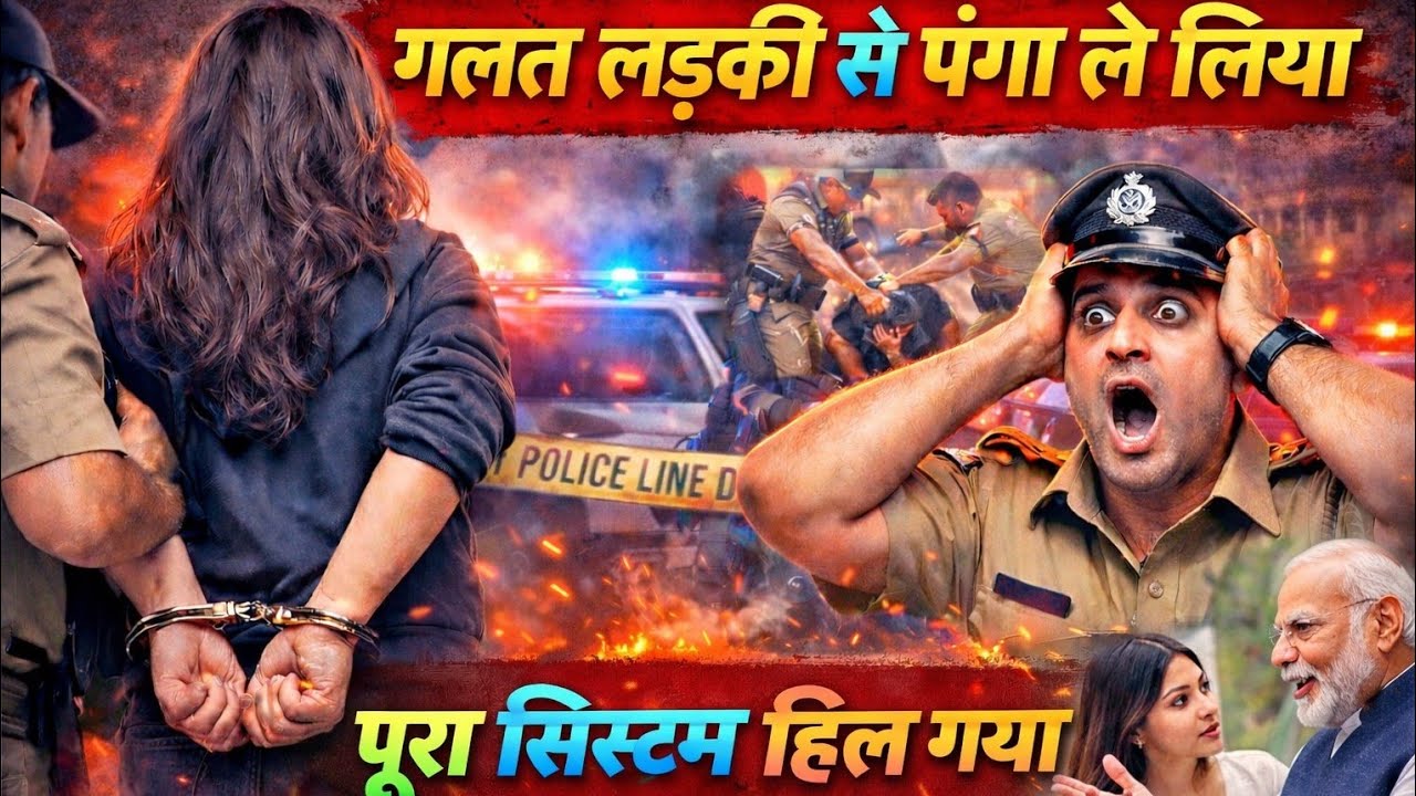 पुलिस इंस्पेक्टर ने बिना गलती 😱 के लड़की को जेल में डाल ||दिया लड़की🫅 जो की देख कर सब लोग हैरान||
