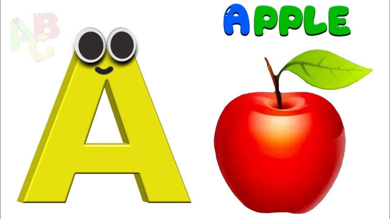 Learn The ABC Phonic Song with APPLE as Your First Lesson-ABC Songs, ABCD, Nursery Rhymes, Baby Song