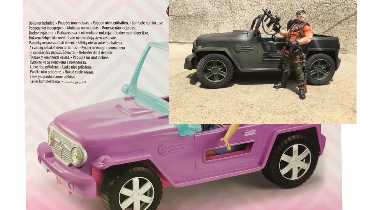 Transforming a Barbie Jeep into a GI Joe mean machine
