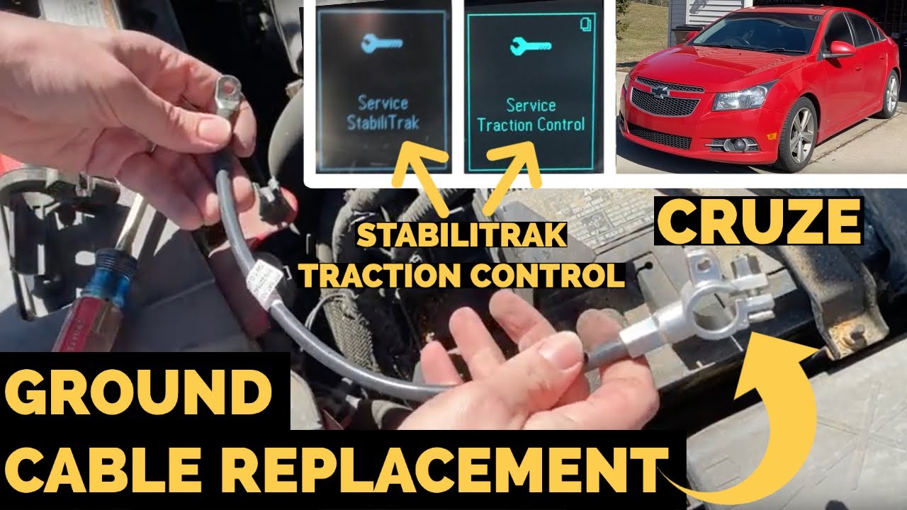 Cruze Negative Ground Cable Replacement - Radio Turning OFF Fix - Stabilitrak - Traction Control