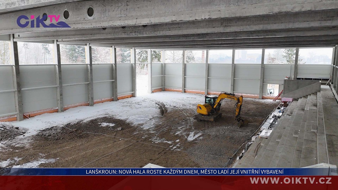 Lanškroun: Nová hala roste každým dnem, město ladí její vnitřní vybavení
