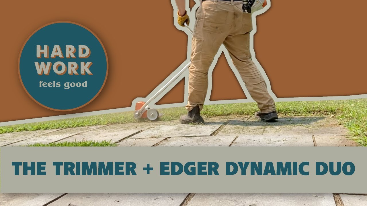 The Dynamic Duo: Garden Bed & Walkway Edging with Line Trimmer & Lawn Edging Attachments