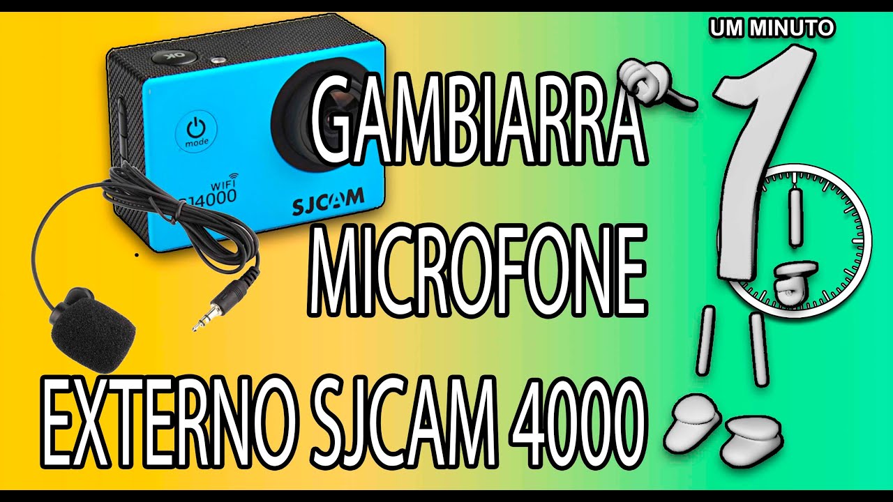 Como colocar microfone externo SJCAM 4000
