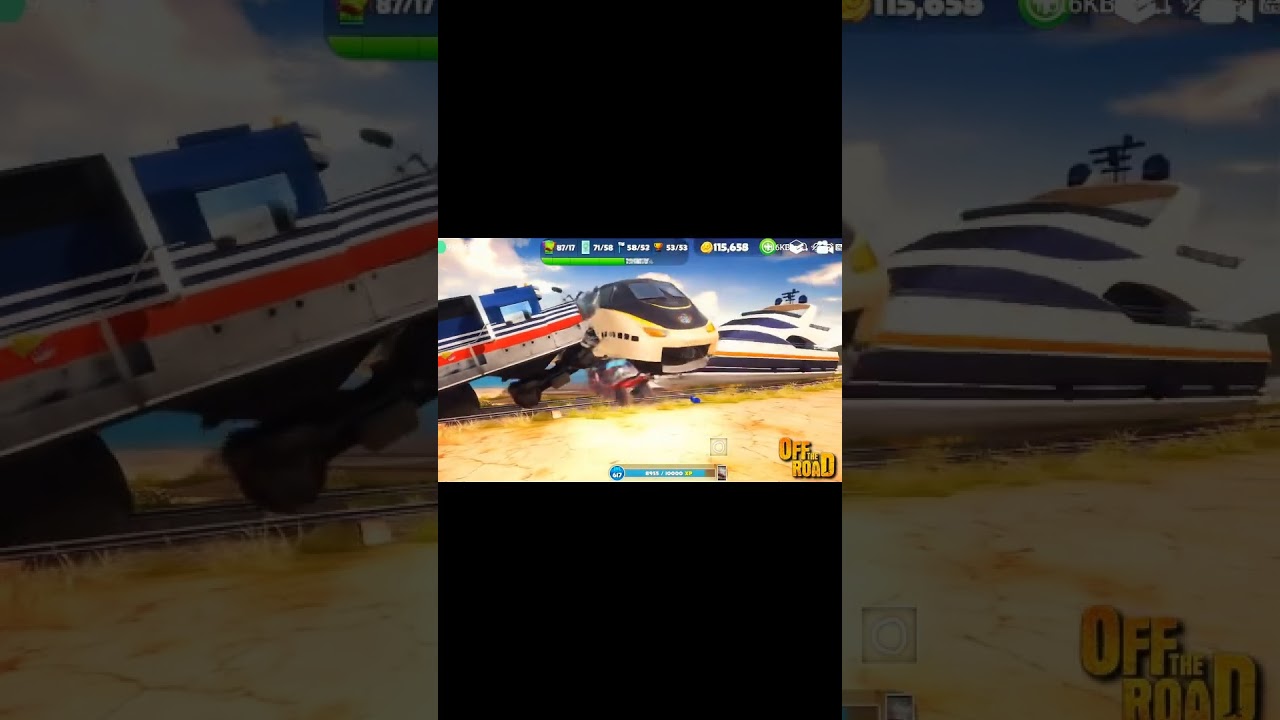 Metro Train Crushed Icebreaker Before Train & Yacht | Off The Road OTR Offroad Car Driving Gameplay