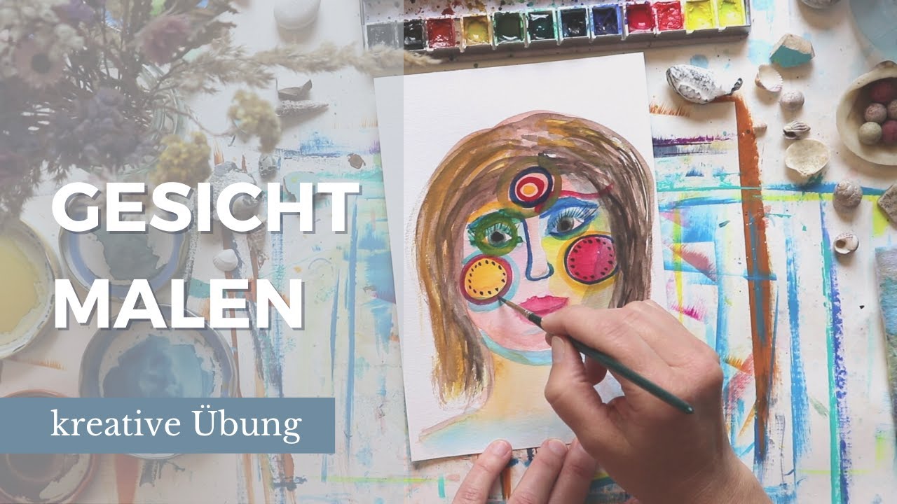 Farbenfrohes Gesicht | Eine freie Mal&uuml;bung ohne Anspruch