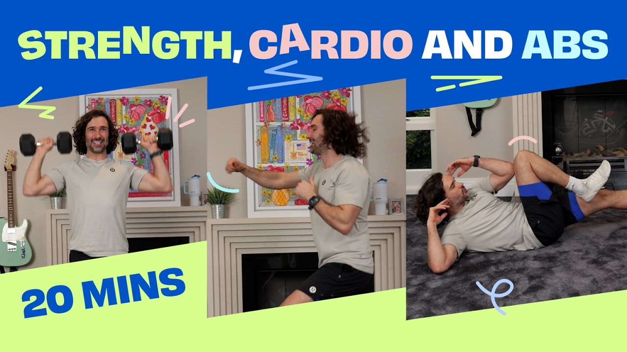 20 Minute STRENGTH, CARDIO & ABS | Joe Wicks Workouts