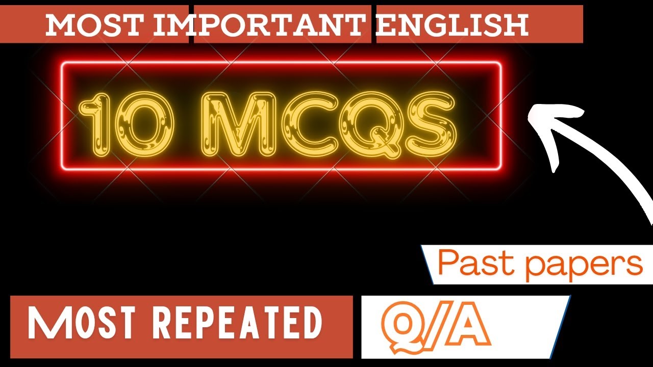 10 ENGLISH GRAMMER MCQS / TEST YOUR ENGLISH / FIA PAST PAPERS 