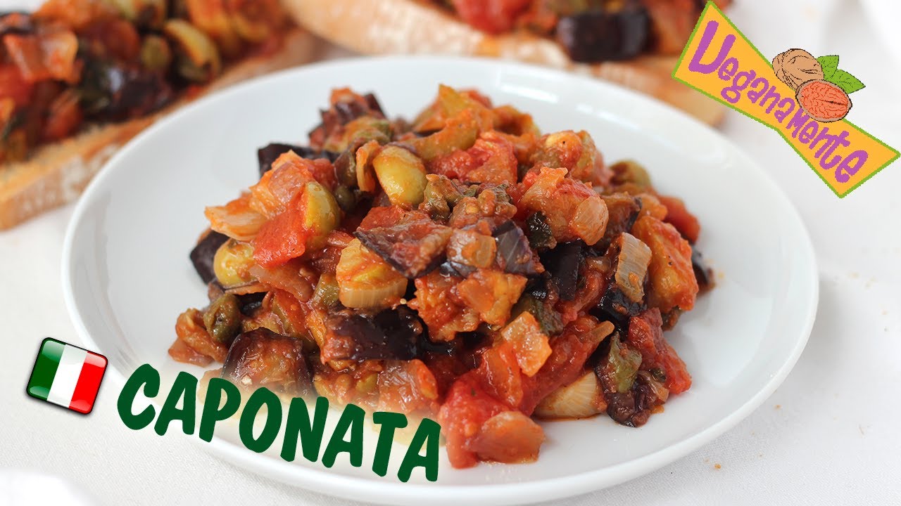 CAPONATA SICILIANA, Receta Auténtica | Veganamente
