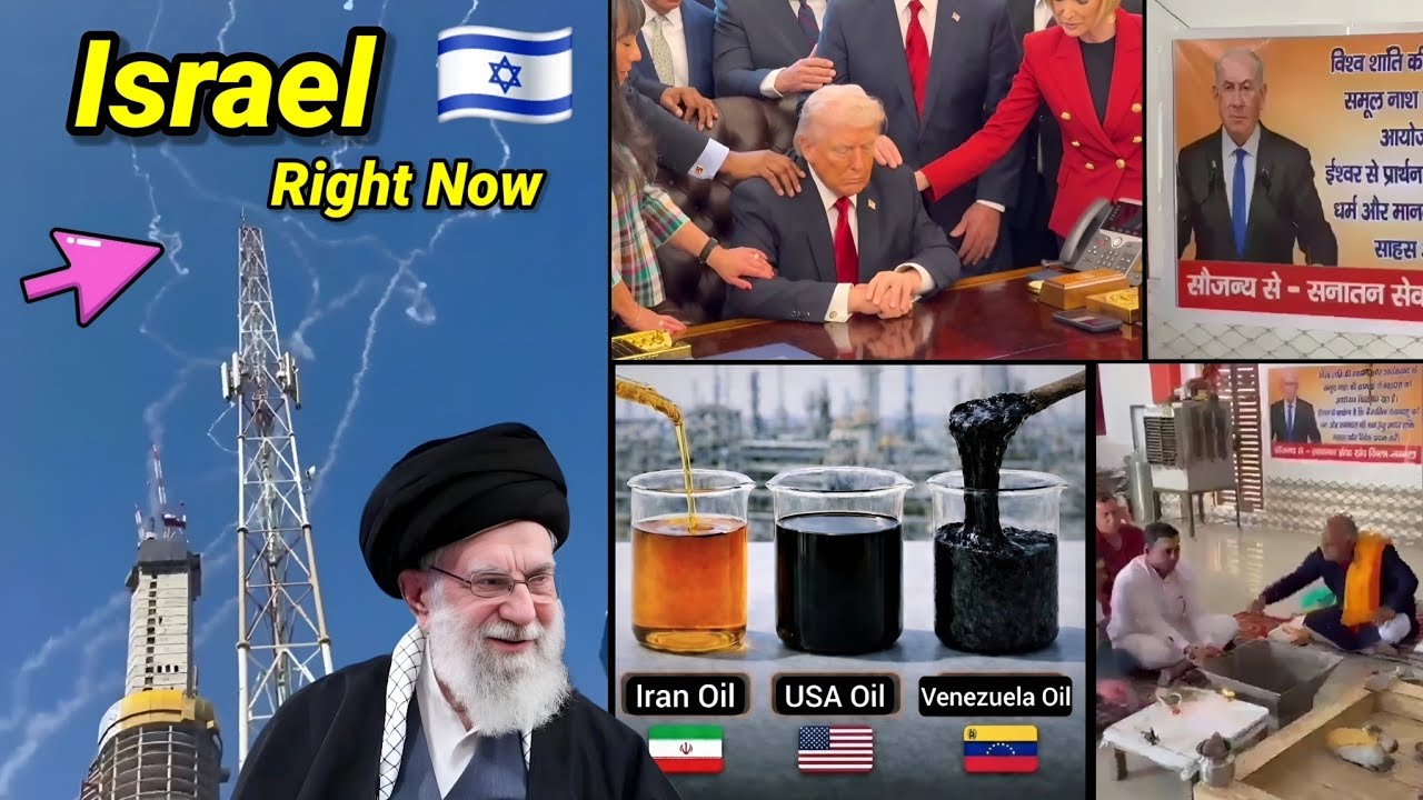 Israel Right Now, IRAN News, India Crude Oil Big News By USA, Netanyahu Ke Liye Havan, Trump News