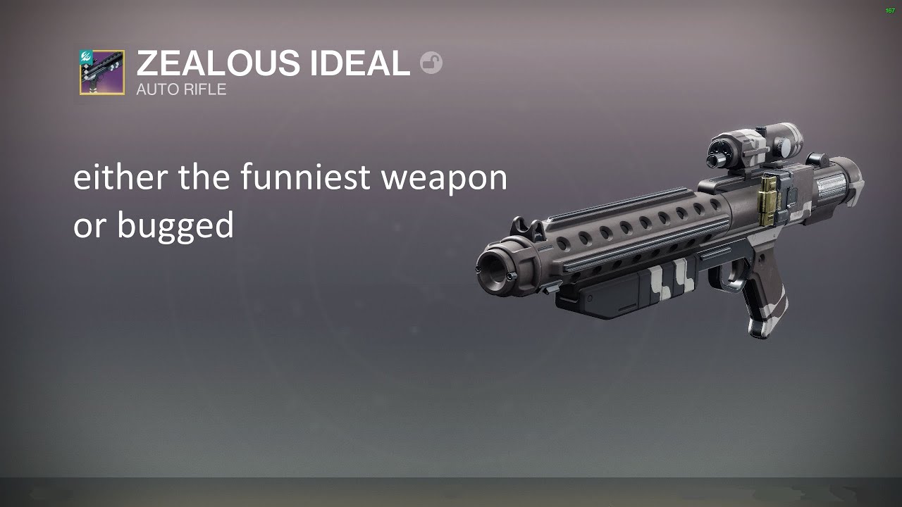 the stormtrooper rifle is either very funny or bugged