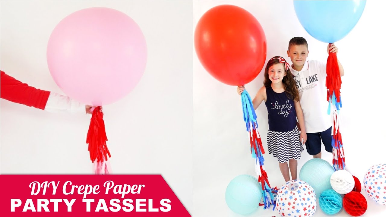 #BirdsParty Tutorial How To Make Paper Tissue Crepe Tassels Garland Party Ballon Tassel Decorations