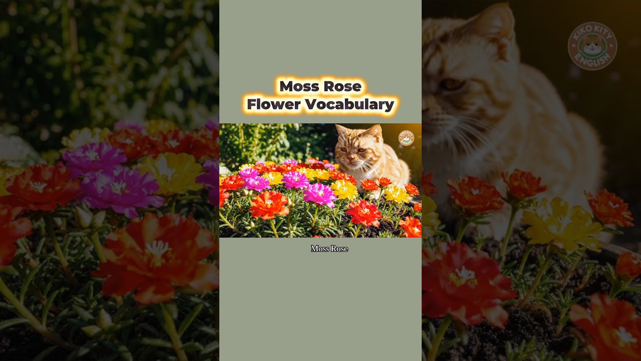 Moss Rose – Flower Vocabulary 🌸Hoa Mười Giờ