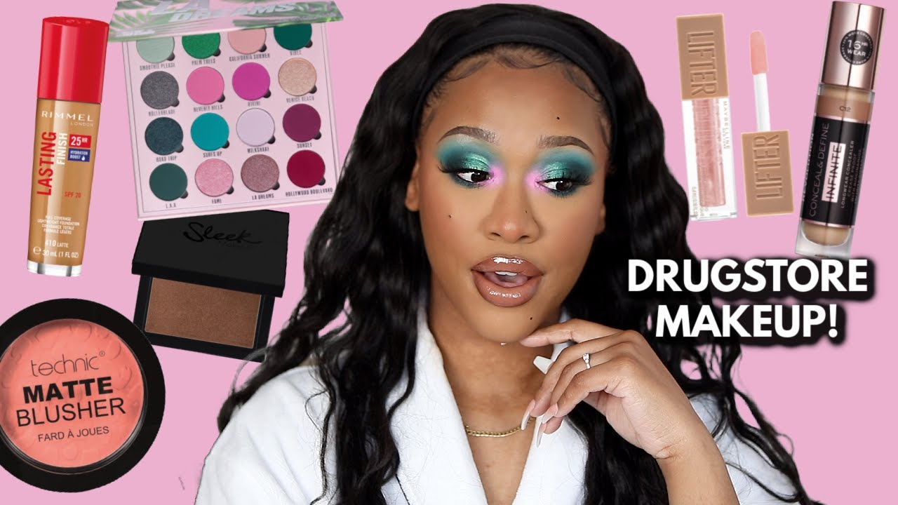 FULL FACE OF DRUGSTORE MAKEUP! BAD & BOUJEE ON A BUDGET