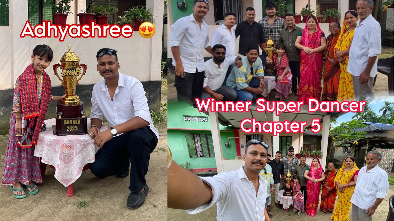 🏆 Adhyashree Ka Ghar main Super Dancer Chapter 5 Winner hone ka Celebration