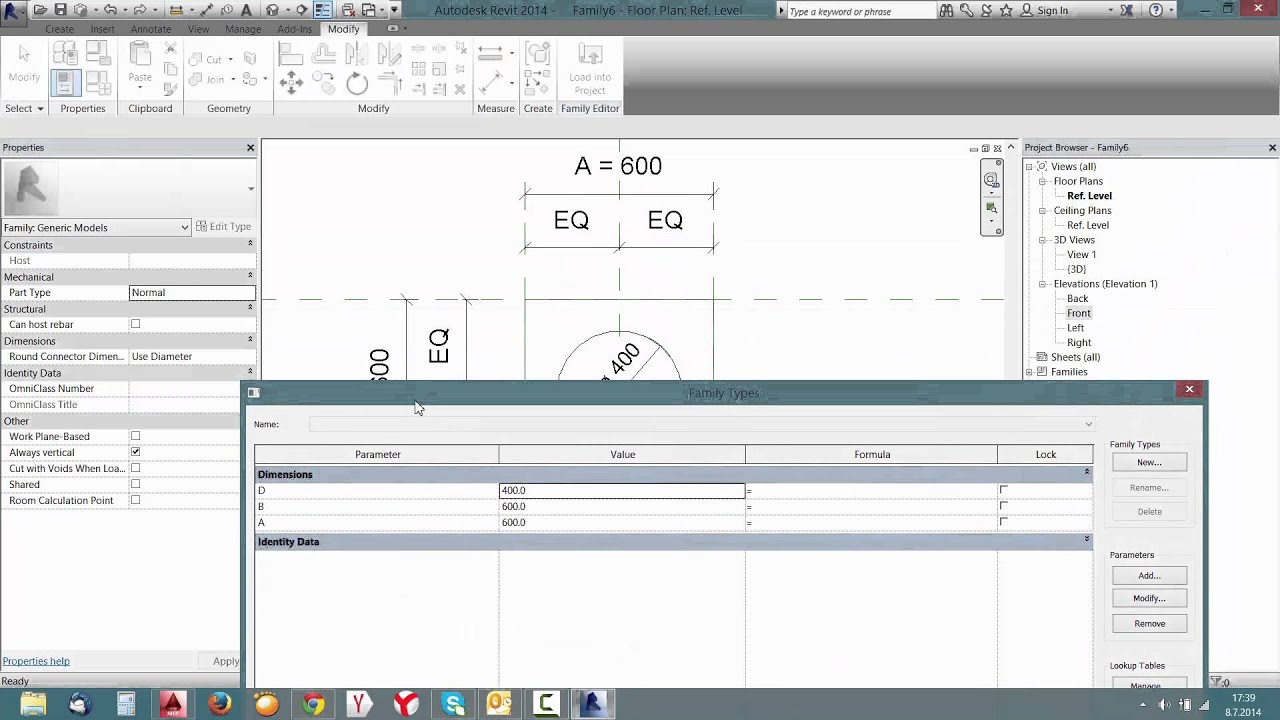 Başlanıç seviyesi Revit Family oluşturma 1/3