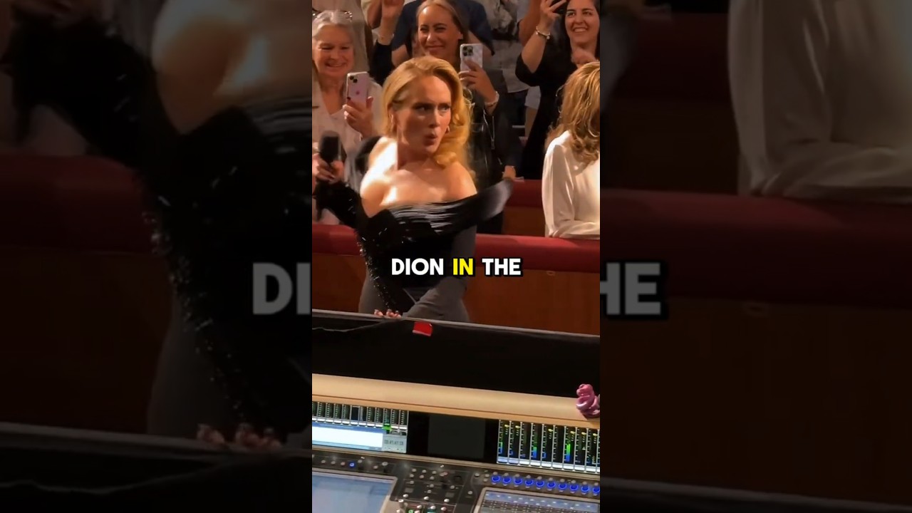 Adele was shocked to see Celine Dion in the crowd! 😱🤩 #Surprise #Celebrity #Concert #Music #Icons