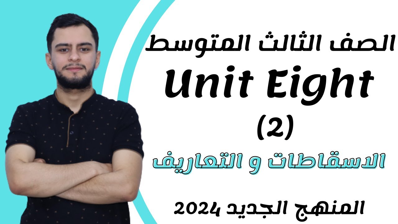 انكليزي الثالث متوسط ​​اليونت الثامن _الاسقاطات و التعاريف_2024 _ المنهج الجديد