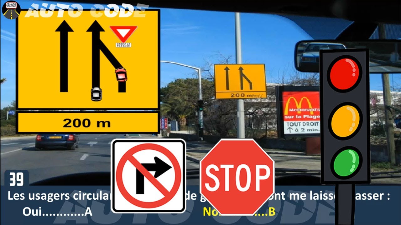 40 question et réponse examen code de la route 2020 😘 permis de conduire #2 @Code De La Route 2020