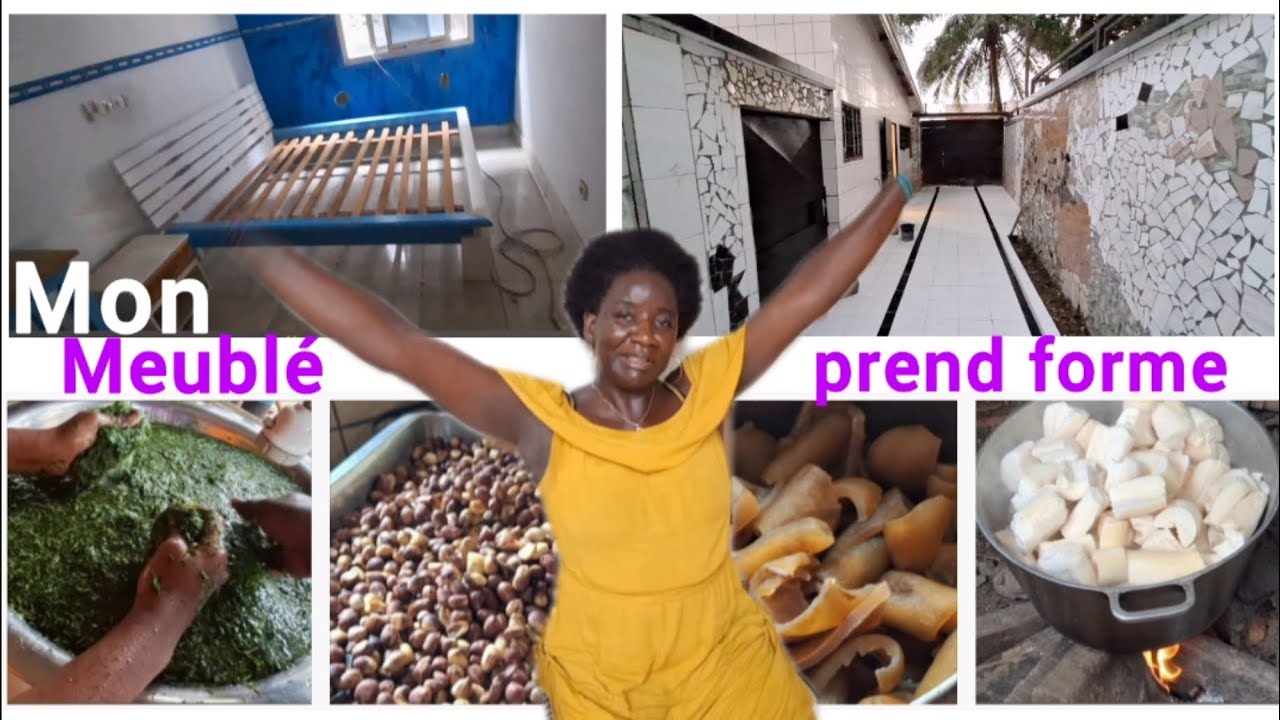 VLOG 85 | Construire au Cameroun | Le Menuisier installe Porte |Placard |Lits |Recette O'KOCK