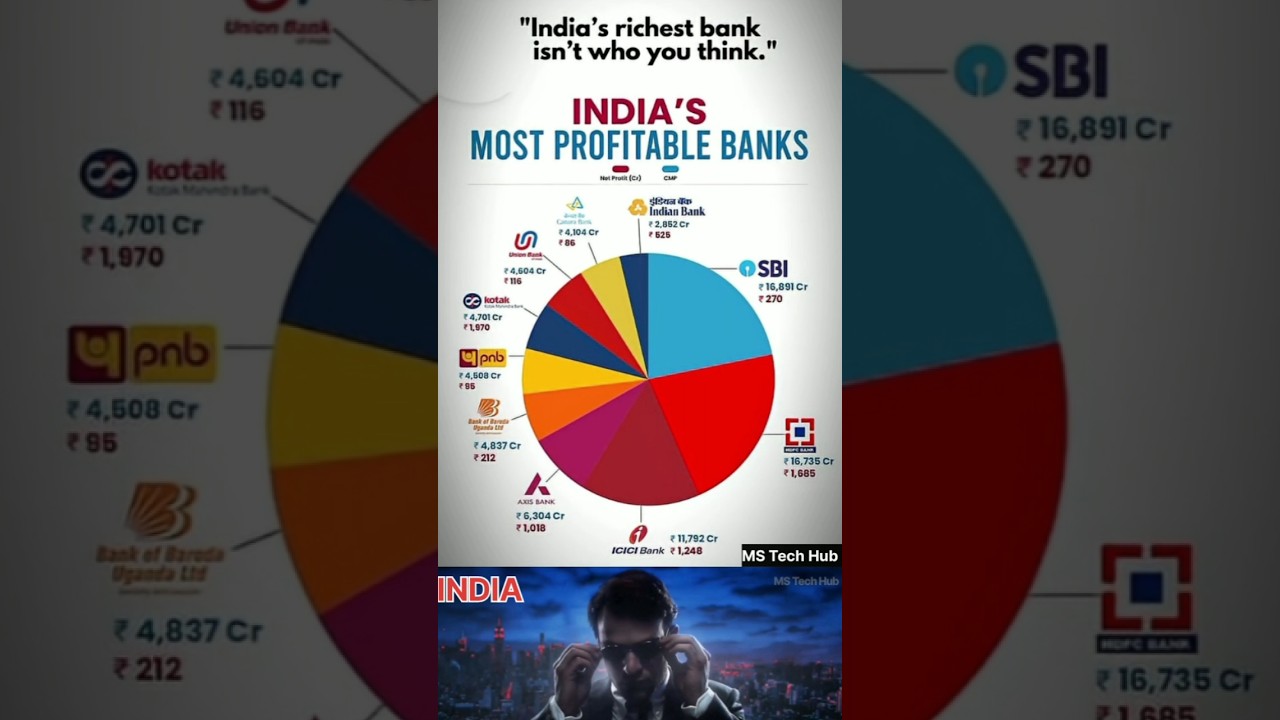 Richest Bank in India 2025 💰 | Top Profitable Banks Revealed! #bank #india #usa #china #fyp #shorts