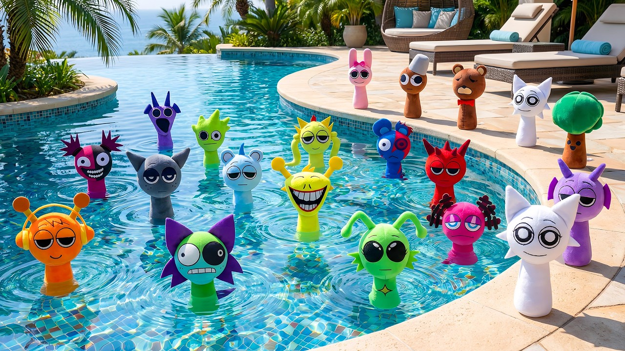 SURVIVING The Haunted Pool... WE FOUND SPRUNKI! 😱💦
