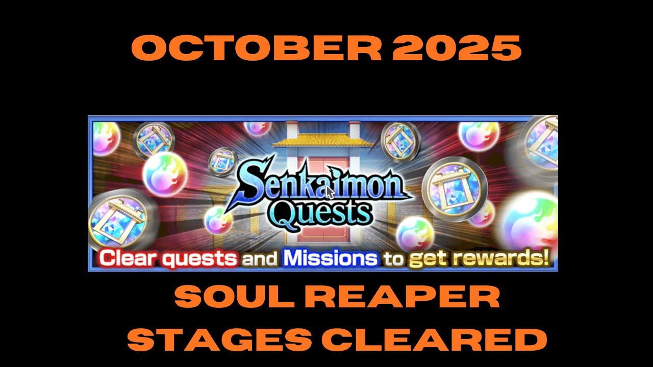 Пройдены этапы задания Soul Reaper Senkaimon за октябрь 2025 г. | Геймплей Bleach Brave Souls для...