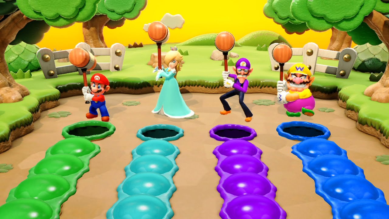Super Mario Party Minigames - Mario Vs Rosalina Vs Waluigi Vs Wario (Master CPU)