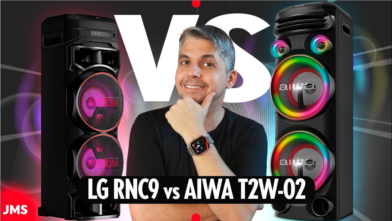 Torre de Som AIWA T2W-02 vs LG RNC9 Uma GRANDE Surpresa!! ( COMPARATIVO )