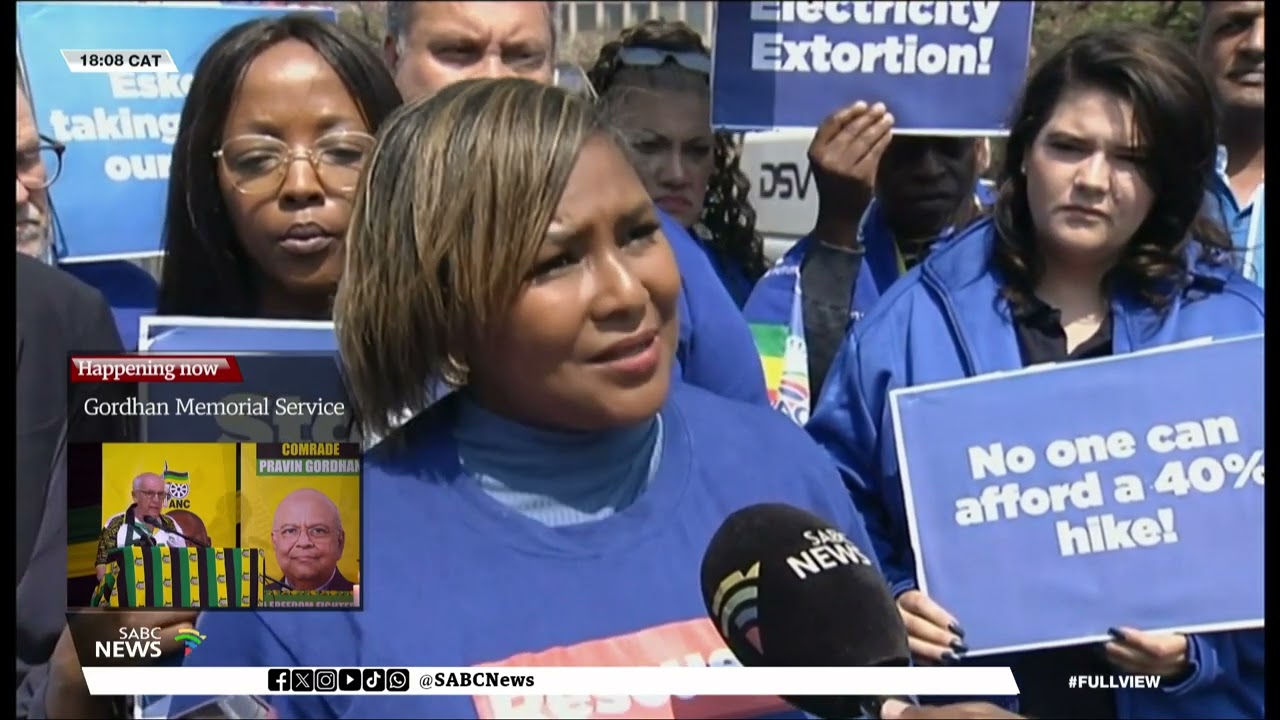 DA pickets against planned Eskom hikes