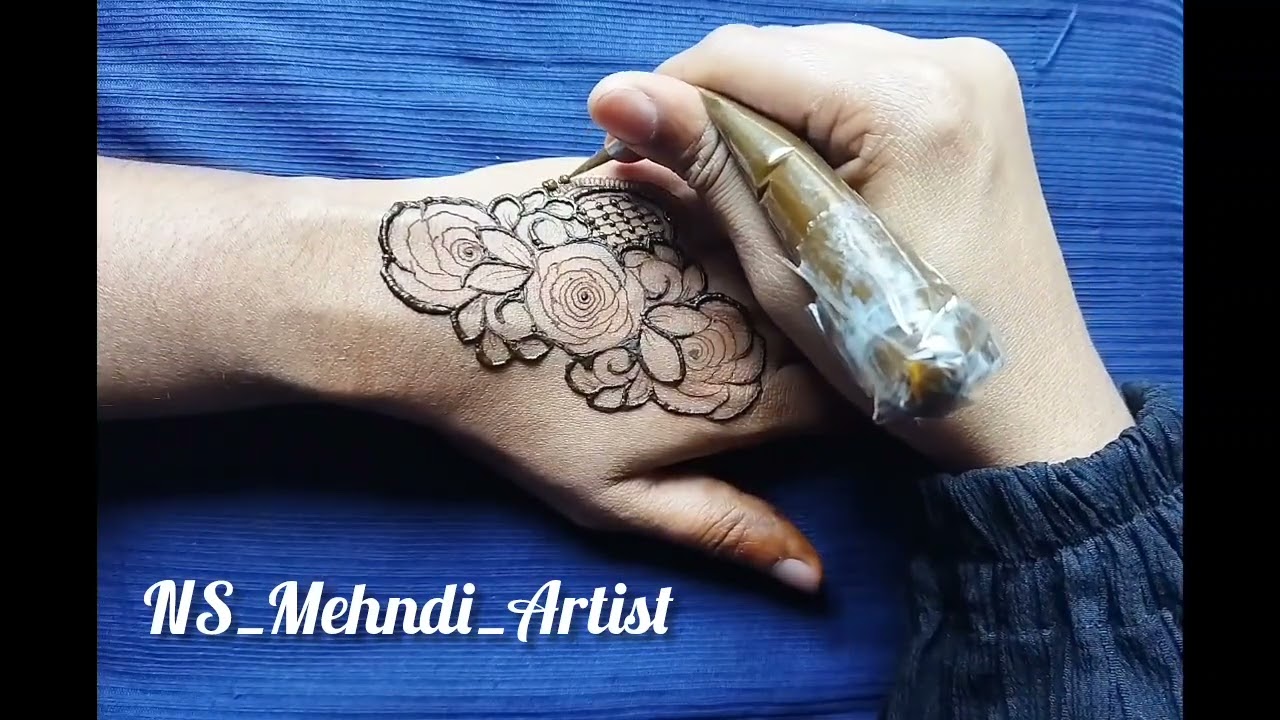 Eid Special Back Hand Mehndi Design2026😍💕| Step by step full tutorial| NS_Mehndi_Artist