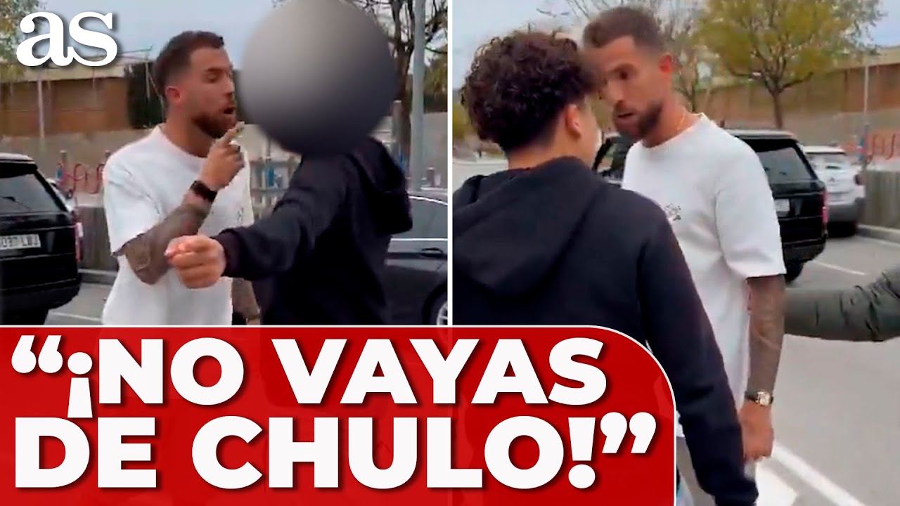 ÍÑIGO MARTÍNEZ se ENCARA con dos JÓVENES tras el entrenamiento del BARCELONA