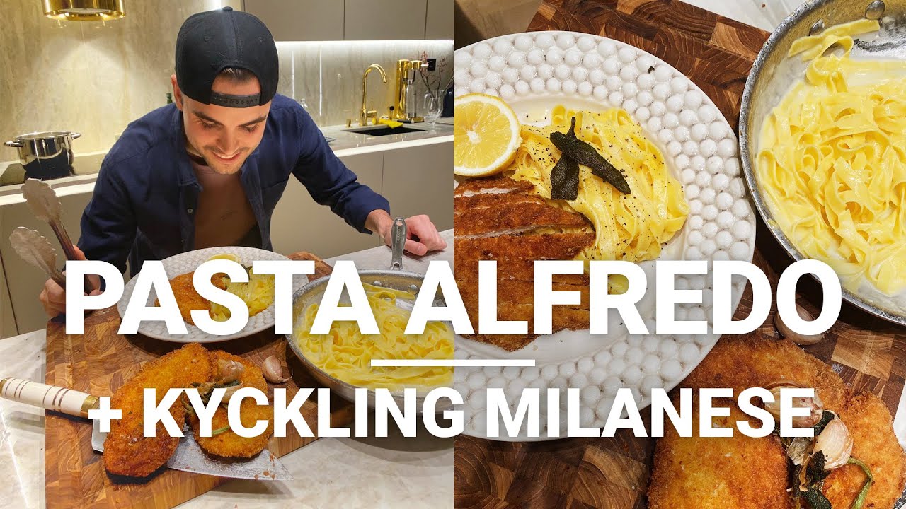 Pasta Alfredo & Chicken Milanese