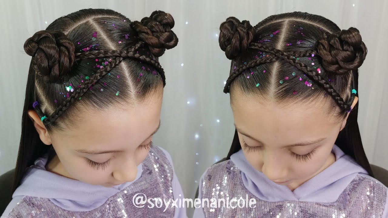 Peinado para niñas 💜✨ Fácil, Rápido & Bonito